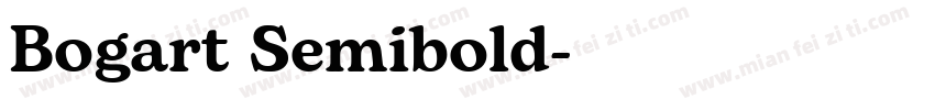 Bogart Semibold字体转换